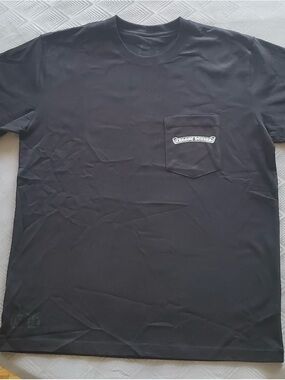 Chrome Hearts Black Short Sleeve Pocket Tee with Chest Logo